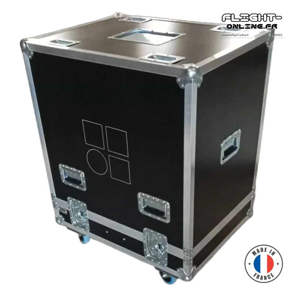 Flight case Audio sur mesure fabriqué par Flight Online pour Y7 d&b — référence PVC-2Y7-Y10-d&b