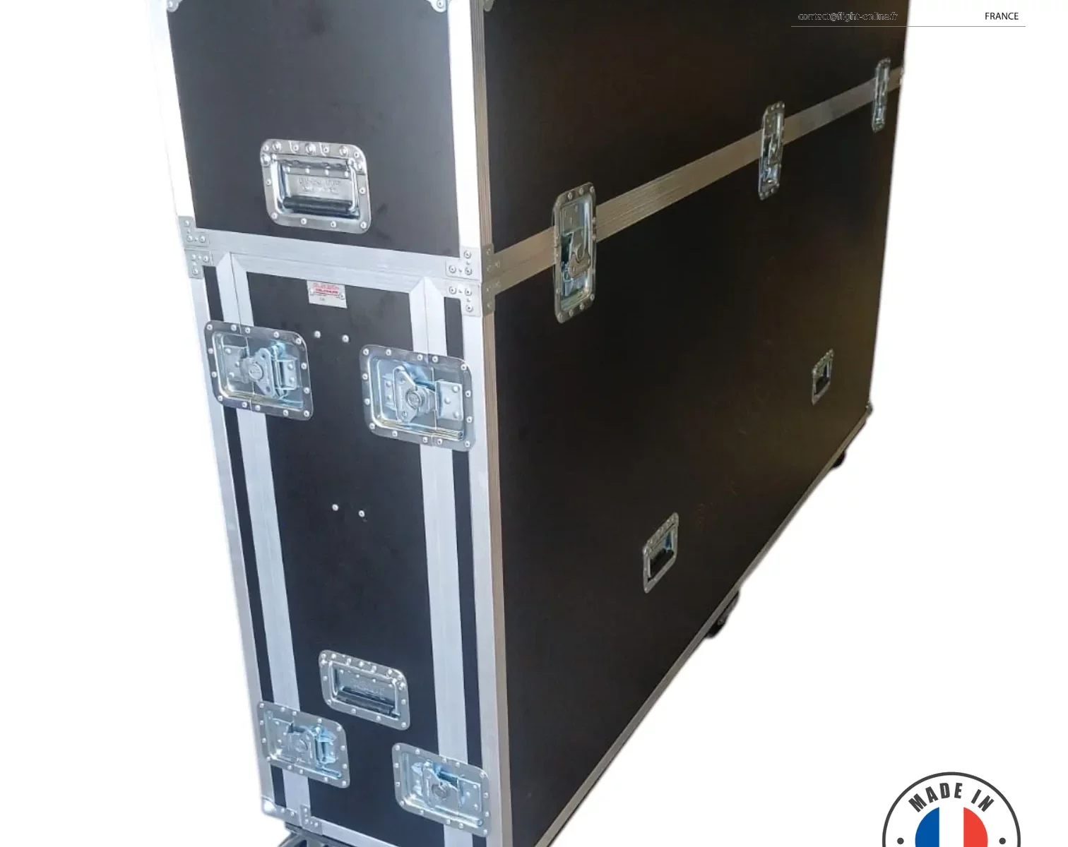 Flight case sur mesure fabriqué  Flight Online pour FLG — référence PL-2LCD98-QM98
