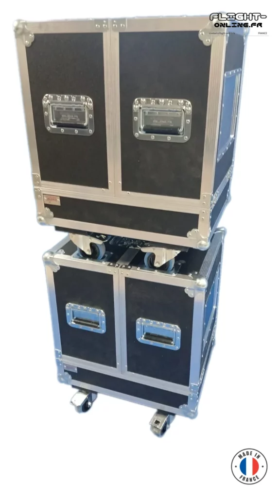 Flight case Industriel sur mesure fabriqué par Flight Online pour ESSILOR — référence ASTRA-REVO-FC