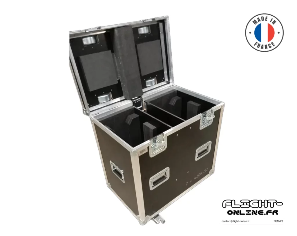Flight case Lighting sur mesure fabriqué par Flight Online pour Flightonline — référence PL-2AZOR-S2
