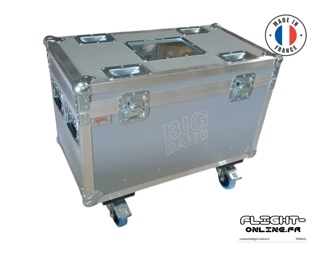 Flight case Audio sur mesure fabriqué Flight Online pour FLG — référence FC-26113-26115